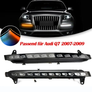 Par de luces de conducción diurna LED DRL parpadeos intermitentes lámpara niebla para Audi Q7 2007-09 - Imagen 1 de 14