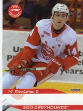 2016/17 Sault Ste Marie Greyhounds - THEO CALVAS [Kansas City Mavericks] ECHL 