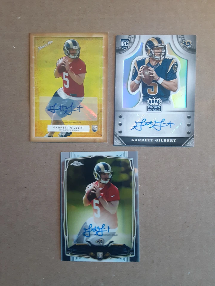 2014 FOOTBALL GARRETT GILBERT AUTO RC LOT (3) !! - Image 1 of 1