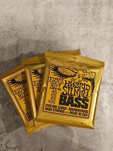 3 PAQUETES Cuerdas de Bajo Eléctrico Ernie Ball 2833 Híbridas Slinky Nickel 45-105 - Imagen 1 de 1