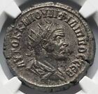 NGC Ch XF Roman Empire Philip I Antioch 244-249 AD, AR Tetradrachm Silver Coin