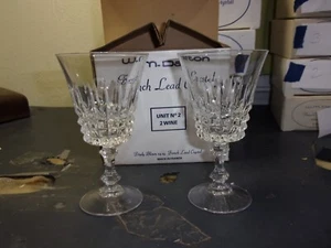 french lead crystal w.m. dalton no.2 wine eb334/77 24% lead crystal glass w/box - Picture 1 of 13