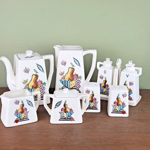 Deko Küchenset Kanne Teekanne Öl/Essig Salz Pfeffer Sahne & Zucker - Bild 1 von 4