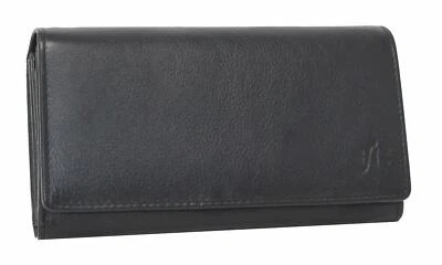STARHIDE Women's RFID Blocking Wallet Soft Real Nappa Leather Flap Over Purse - Image 1 of 4