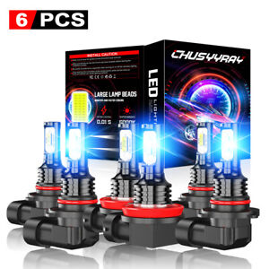 For Ford F150 2015-2022 Front LED Headlights High-Low Beam + FogLight Bulbs Kit