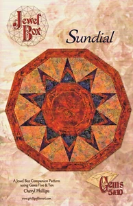 SUNDIAL ~ Jewel Box ~ Gems 5 & 10 ~ Finished Size: 45 x 47" - Picture 1 of 5