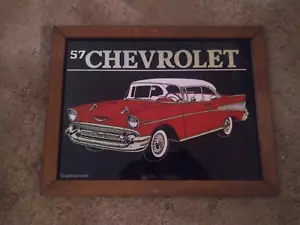 RARO ESPEJO DE CARNAVAL CHEVROLET CHEVY BEL-AIR 1957 ENMARCADO POR GRAPHREATIONS INC. - Imagen 1 de 2