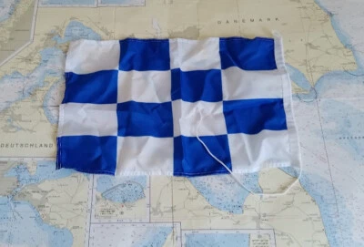 Signalflagge, Buchstabenflagge, Flaggensignal  "November" , 30x45 - Bild 1 von 2