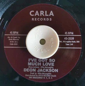 45Re✦DEON JACKSON✦"I've Got So Much Love/Someday The Sun Will Shine"✦Top Dancer♫ - Imagen 1 de 1