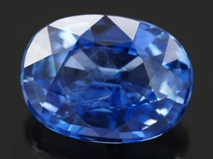NATURMINE - OVALER SATTER BLAUER CEYLON-SAPHIR 1,69 CTS. - Bild 1 von 4