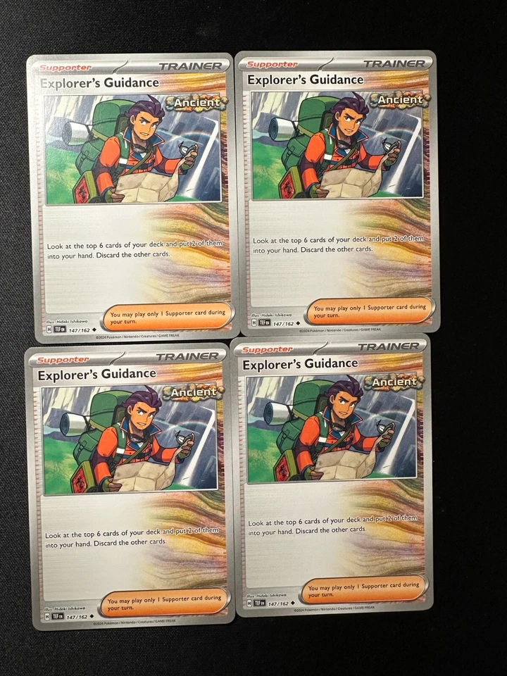 4x Explorer's Guidance - 147/162 - Uncommon Temporal Forces Pokemon TCG NM - Image 1 of 1