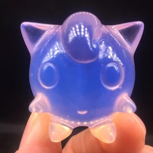 Natural Pink Oplite Quartz Crystal Carved MINI Jigglypuff Healing Decorate 1pc - Picture 1 of 17