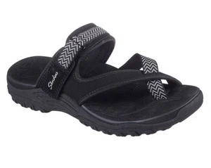 SKECHERS WOMEN'S REGGAE SANDAL, Size 6 Black NEW - Picture 1 of 6