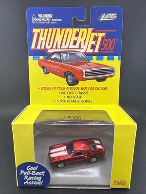 1999 Johnny lightning RED CHEVY CAMARO Thunderjets 500 Pull Back CAR SNAP BODY - Image 1 of 3