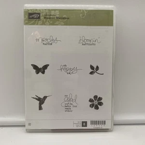 Stampin Up! Sale-A-Bration Bloomin Marvelous Stamp Set Of 8 - Picture 1 of 7