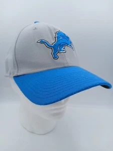 NFL Team Apparel Blue Detroit Lions Hat Cap Med-Large Flex Fit - Picture 1 of 9