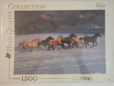 Clementoni Quality Jigsaw Puzzle 1500 Pieces 31927 CAVALLI NUELLA NEVE 33” x 23” - Image 1 of 4