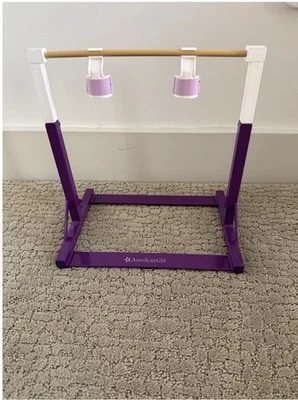 Juego de barras, empuñaduras, tapete, cuña, haz de equilibrio para muñecas de gimnasia American Girl Foto 1 de 4