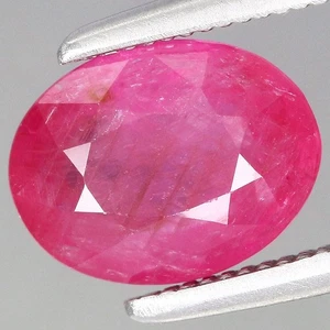 1.45ct t.w Natural Heated 7.9x6mm Oval Red Ruby Gemstone, Tanzania - Imagen 1 de 4
