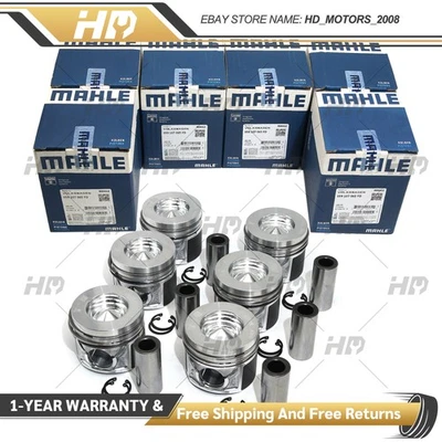 6X MAHLE Pistons Rings Set Φ83.01+0.5mm FOR VW Touareg Audi A4 A6 Q7 3.0T Diesel - Image 1 of 4