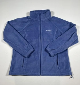 Chaqueta polar Columbia para mujer 2XL azul cremallera completa cuello falso abrigo ligero - Imagen 1 de 11