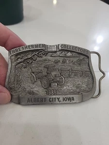 Vintage Gürtelschnalle Albert Iowa Drescher 1989 SAMMLER #000 Iowa Premium - Bild 1 von 11