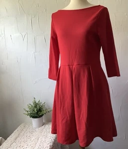 24SEVEN (L) RED DRESS Polyester Long Sleeve, Fit & Flair, NWT - Picture 1 of 12