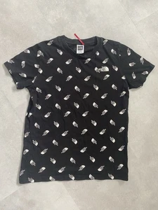 Junior The North Face Black White Logo T-shirt. Size junior L - Picture 1 of 10