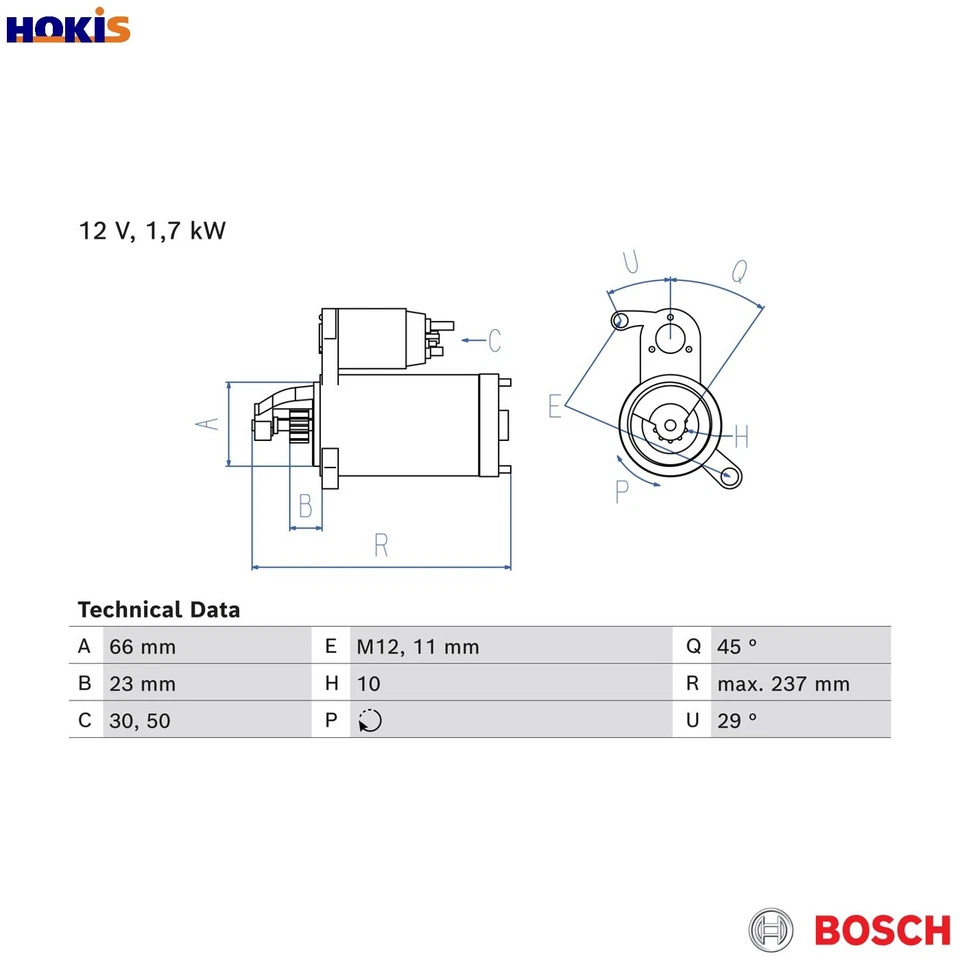 STARTER 0 986 026 520 FOR AUDI A4/Allroad/S4 Q5/Van/SUV A5/S5/Convertible A6 A4 - Image 1 of 4