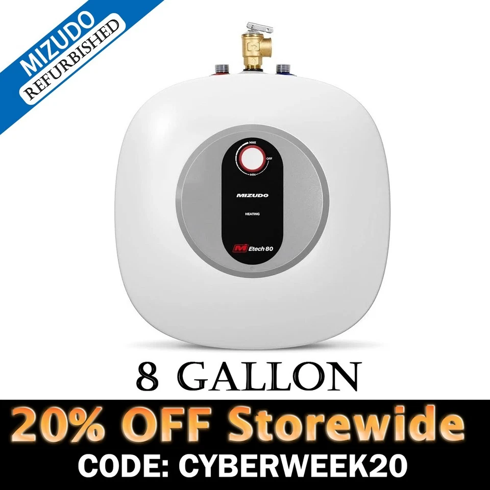 8.0 Gallon Electric Mini Tank Water Heater Instant Hot Water 1440W For RV Camper - Image 1 of 4