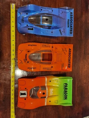 1/12 RC car body shells Associated Paragon SANYO VINTAGE PLASTIC USED Lot of 3 - Image 1 of 4