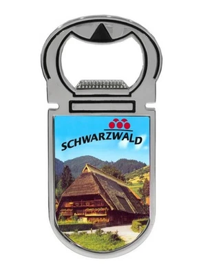 WORLDSOUVENIRS Schwarzwald Black Forest Metall Flaschenöffner Magnet Souvenir Germany 9 cm