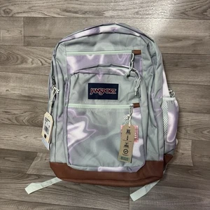 JanSport Cool Student 17.5" Backpack - Platinum Puddles NWT - Picture 1 of 10
