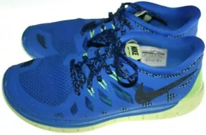 Nike Free 5.0 Jugend Größe 6 blau schwarz Volt sportlich Cross Training Laufschuhe - Bild 1 von 9