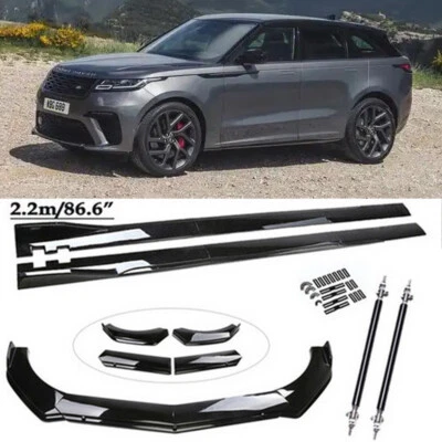 For Land Rover Range Rover Front Bumper Lip Spoiler Kit 86.6" Car Side Skirt Foto 1 de 4