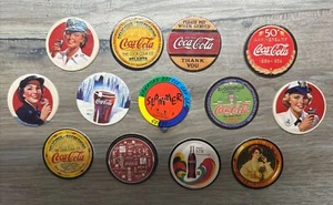 Lote de 13 piezas Coca‐Cola Pogs & Slammers - Colección personal vintage años 90 - Imagen 1 de 7
