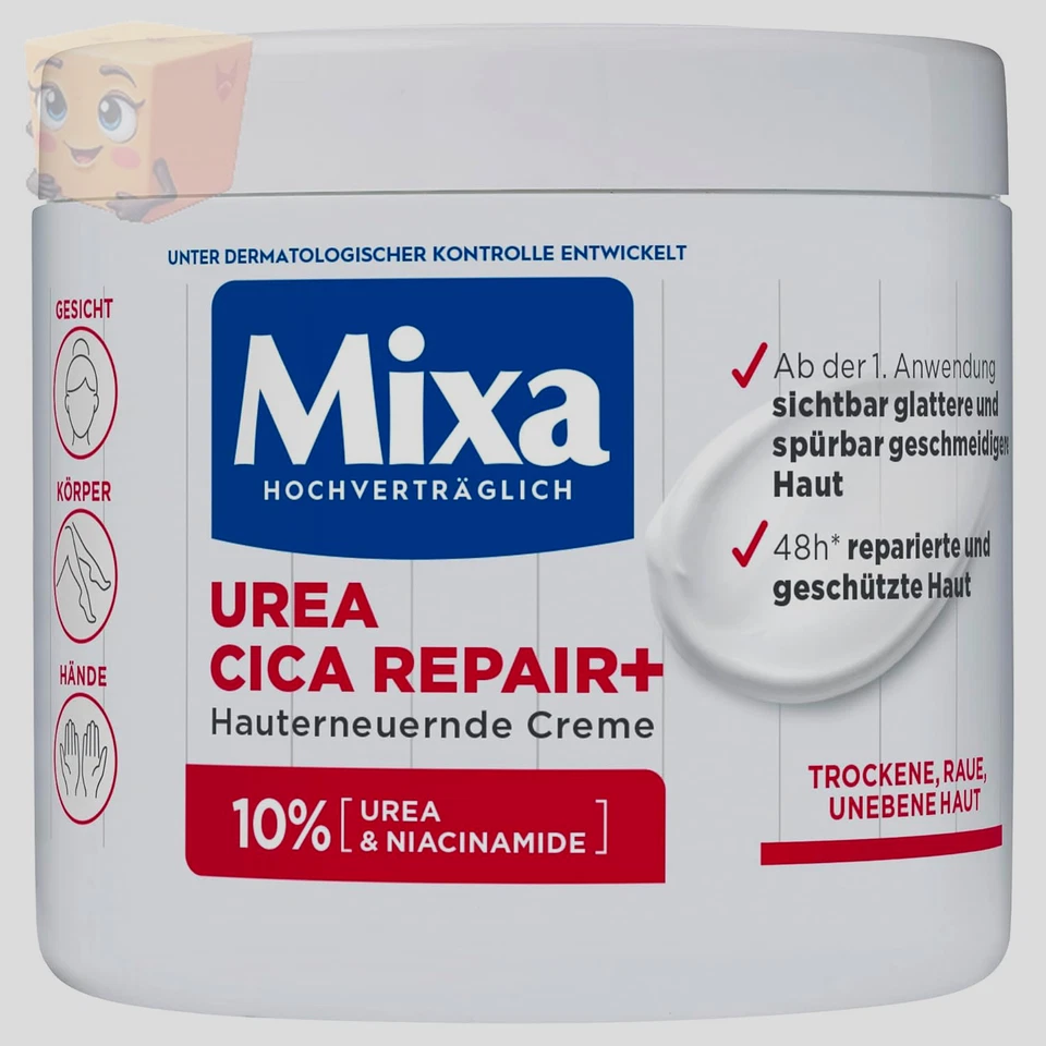 Mixa Urea Hauterneuernde Creme 400 ml Repariert glättet trockene raue Haut Füße - Bild 1 von 1