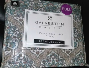 Galveston Blumendruck 4-teiliges Lakenset 100 % Baumwolle Pakistan Größe Full NEU bequem - Bild 1 von 3