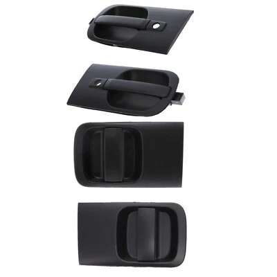 Door Handle Outer for Hyundai iLoad iMax 08-ON Set of 4 Black FRONT REAR LH+RH - Image 1 of 4