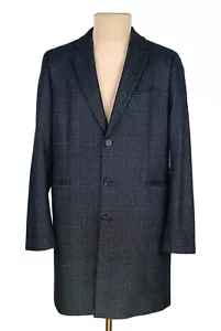 Paul Smith Mens Gray Check Wool Blend Jacket Coat Size M - Picture 1 of 14