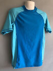BNWOT Boys Sz 12 to 13 Years Red Camel Aqua Blue Short Sleeve Swimming Rash Vest