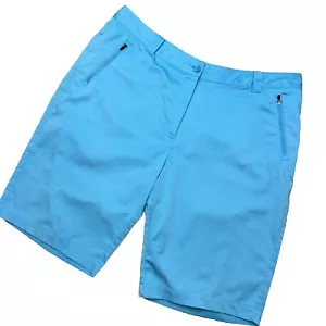 Slazenger Bermuda Shorts Womens 16 Teal Size 16 Golf Zip Pockets - Picture 1 of 6