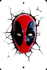 Deadpool, Face, Home Sign, Home Decor Metal Aluminum, USA, White - Picture 1 of 1