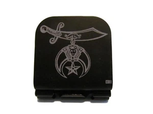 Shriner Logo Laser Etched Aluminum Hat Clip Brim-it - Picture 1 of 9