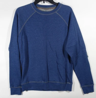 Sudadera Outdoor Life Hombre Pequeña Raglán Cuello Redondo Azul Pullover Foto 1 de 4