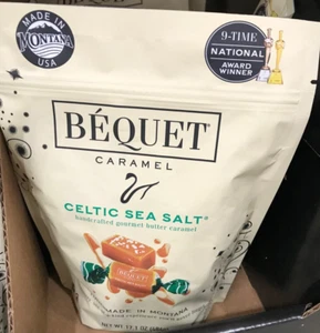 BEQUET Celtic Sea Salt Butter Caramels Individually Wrapped 17.1 Oz Candy Rare - Picture 1 of 4