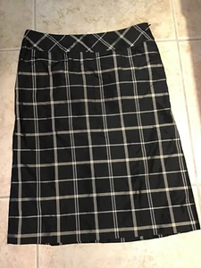 100% Silk plaid pleated skirt Fenn Wright Manson Sz 12 EUC - Picture 1 of 6