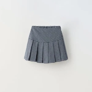 Zara Girls Blue Plaid Pleated Skort, Size 6 NWT - Picture 1 of 5