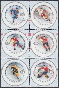 Canada - #1838a-f NHL All Stars (Hockey) Block of Six - MNH - Foto 1 di 1