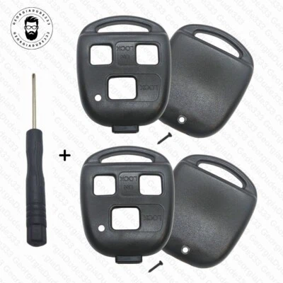 2 For 1998 1999 2000 Lexus SC300 SC400 Keyless Remote Key Fob Housing Shell Case - Image 1 of 4